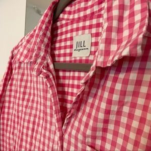 Jill McGowan Pink Gingham Button down